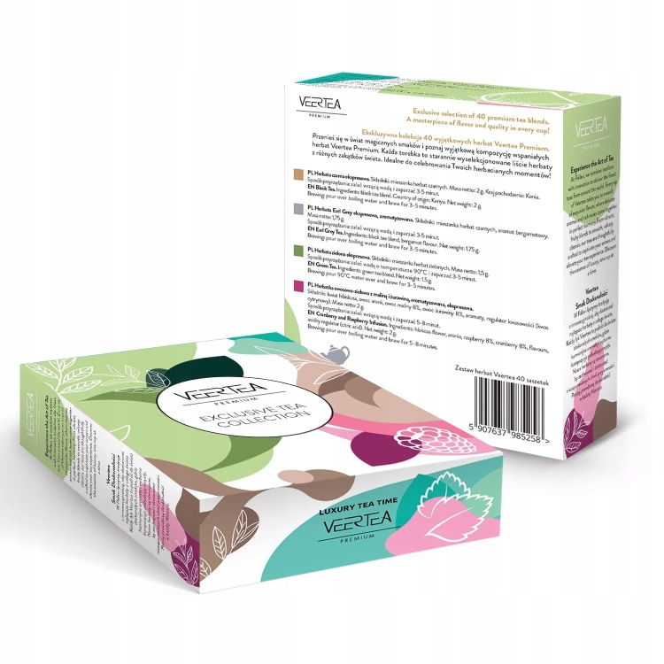 Levně Sada čajů Veertea Premium – 40 nejlepších čajů Veertea Premium