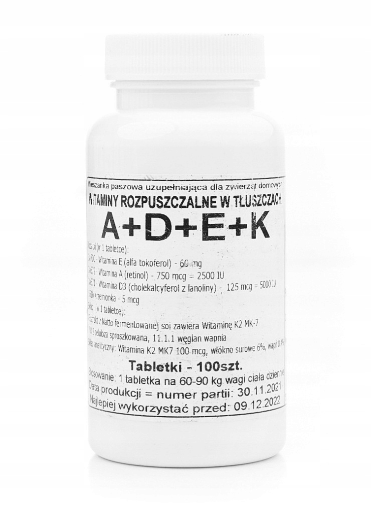 Podkowa Witaminy A+d+e+k 100tab Adek