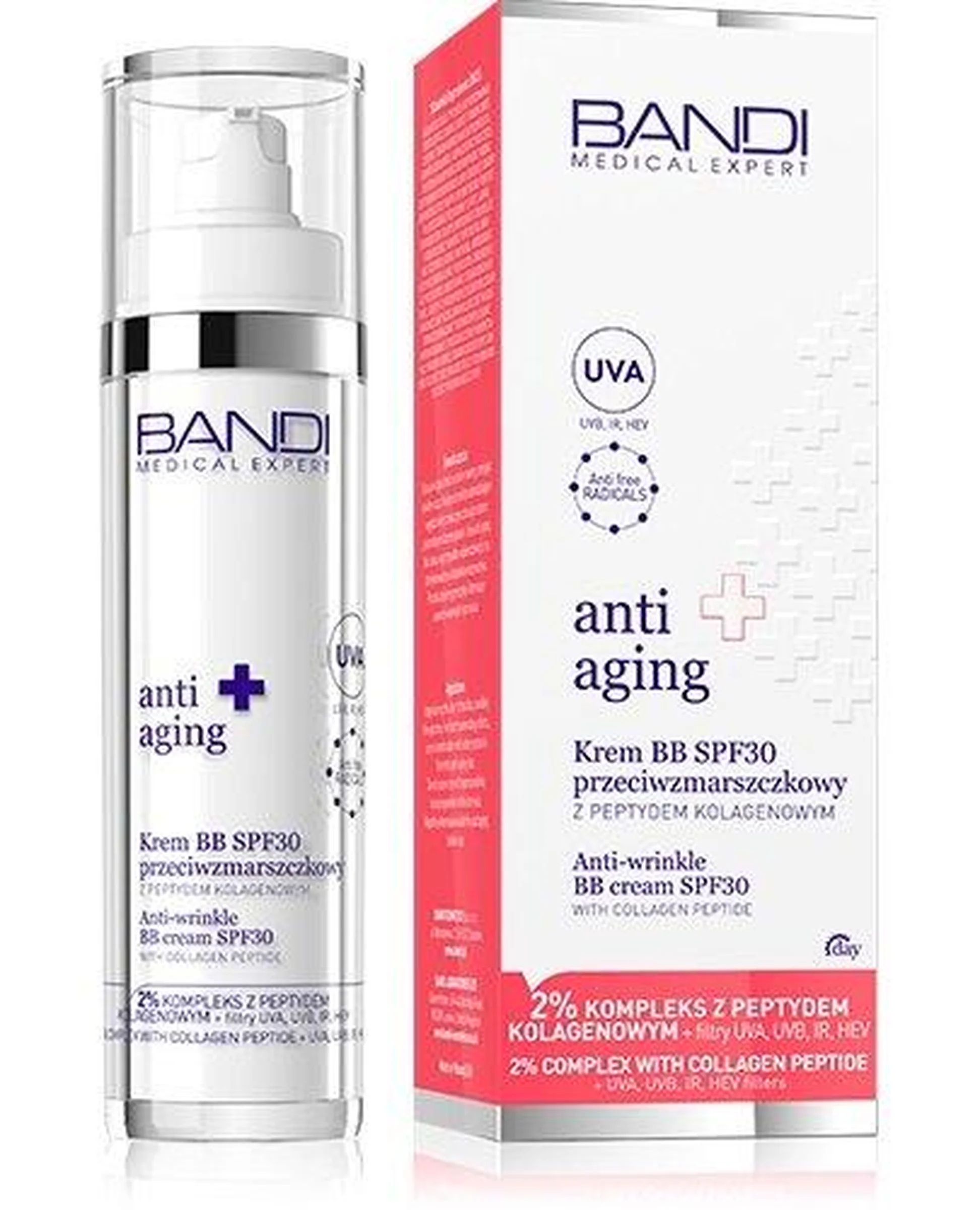 Medical Expert Anti-Aging krem Bb SPF30 z peptydem kolagenowym