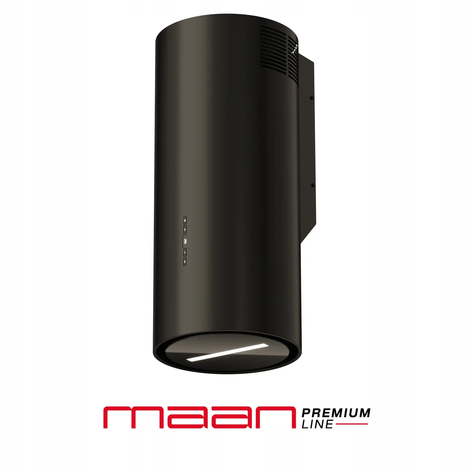 Okap Kuchenny Kominowy Tuba Maan Malwa W731 Czarny 31 cm Led Cichy 290 m³/h
