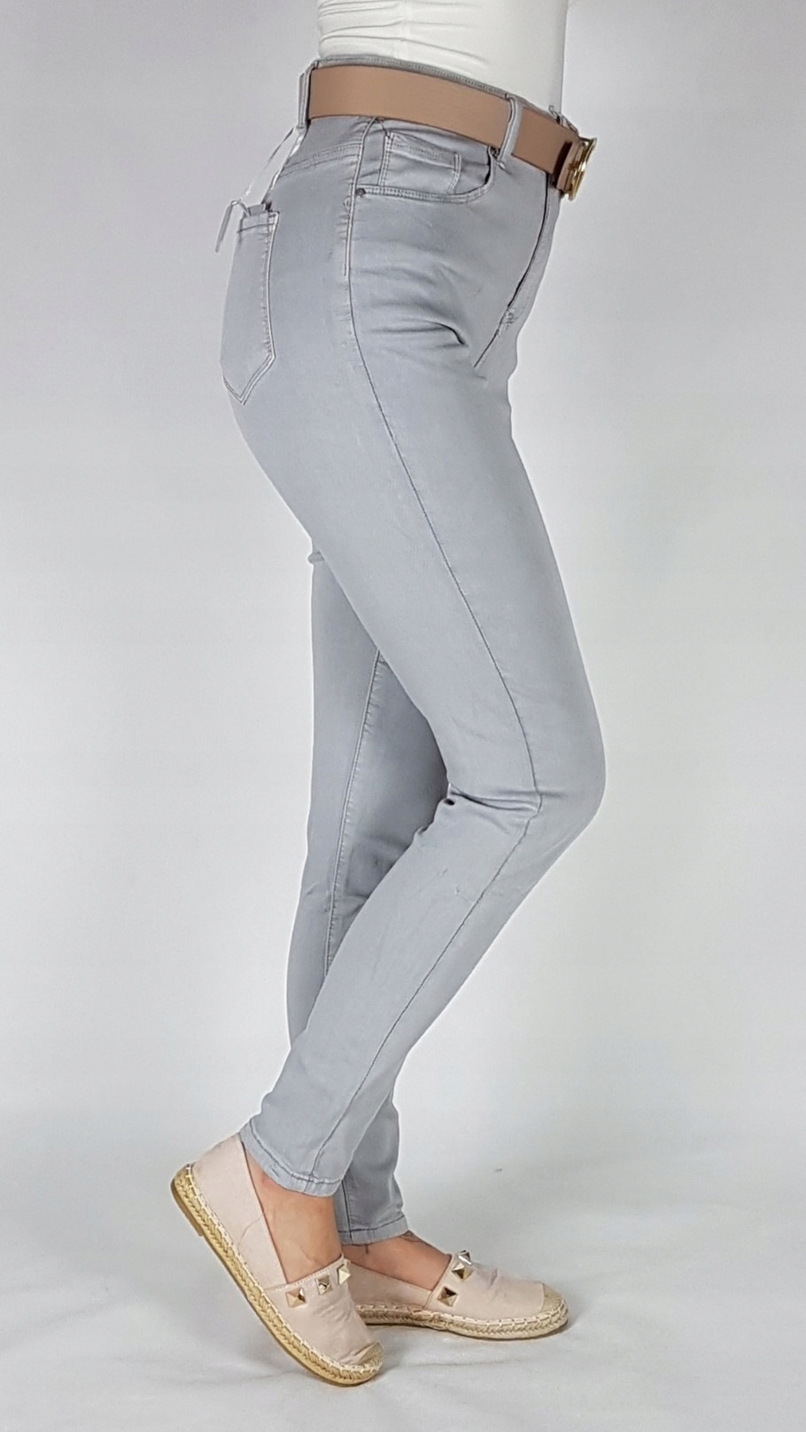 SPODNIE SZARE GOODIES Z WYSOKIM STANEM ROZ 38 Marka Goodies