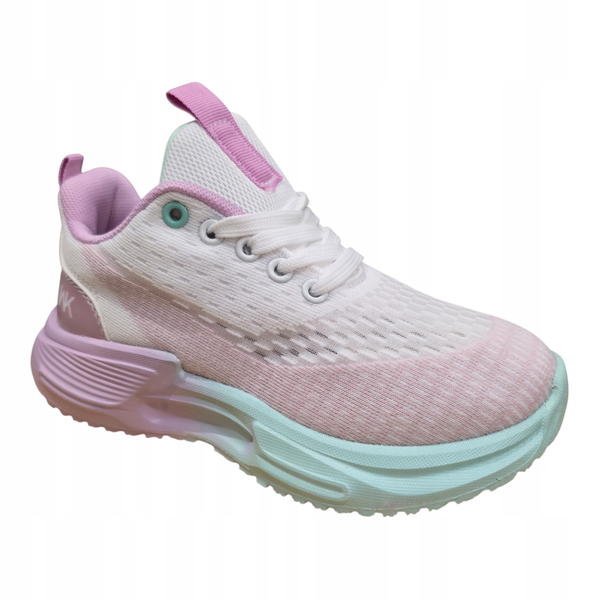 Buty Sportowe Materiałowe Lekkie Adidaski Sznurowane Sneakersy Białe 32