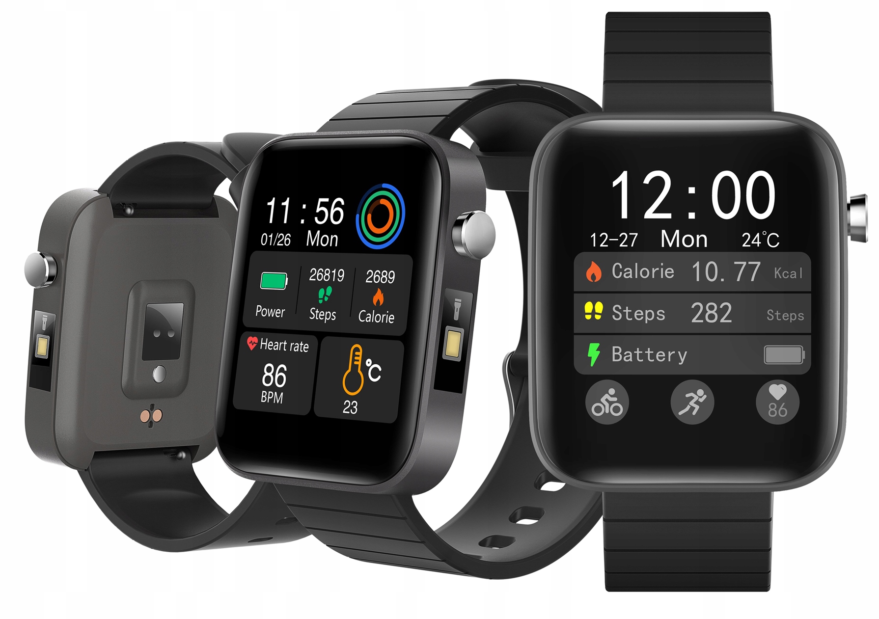 Smartwatch Bemi CID Szary / Latarka / Temometr Model CID