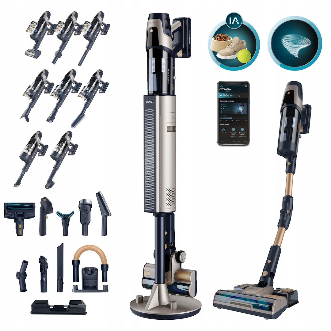 Vertikálny vysávač Cecotec Conga Rockstar 11500 Odyssey Station Connected Ia
