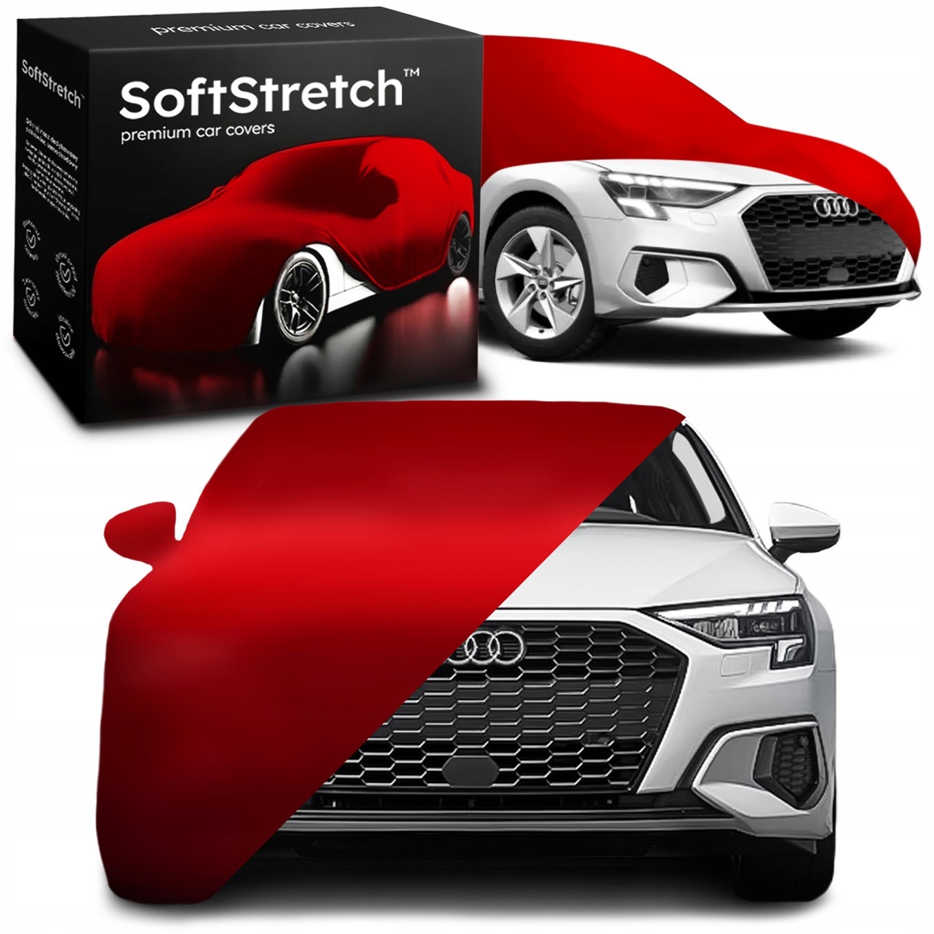 Kryt auta SoftStretch pro Audi A3 8Y Limousine červený