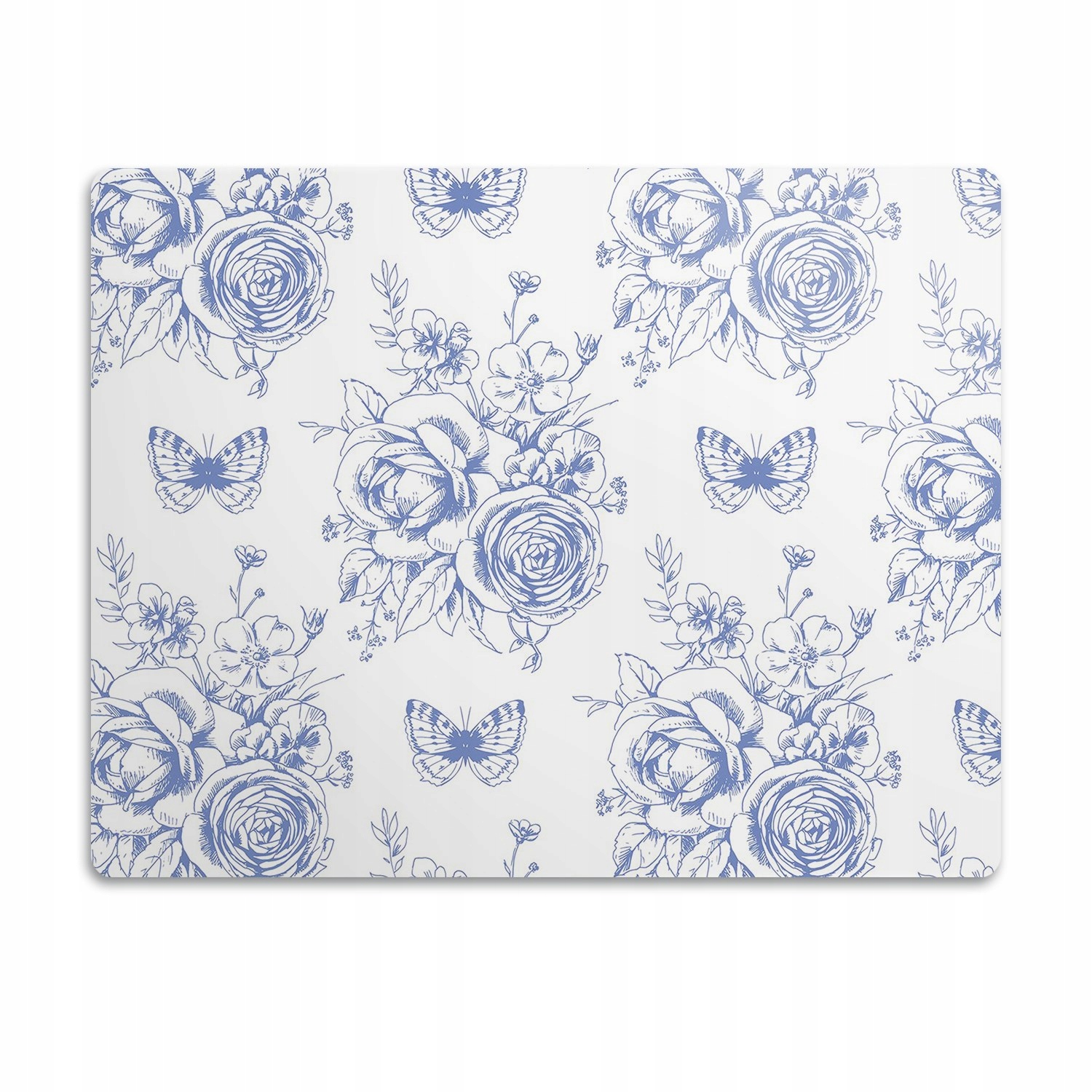Levně Voděodolná podložka pod misku Květiny a motýli 90x60 cm