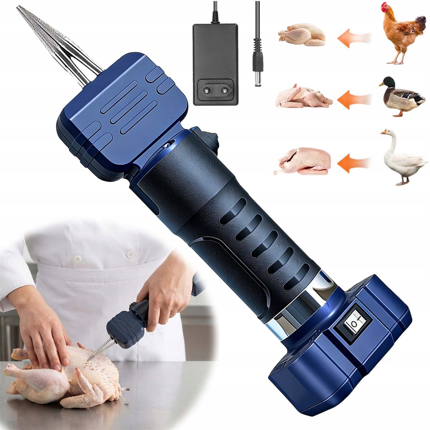 Elektrická Škrabka Na Kuřecí, Kachní A Drůbeží Peří, Bezdrátová