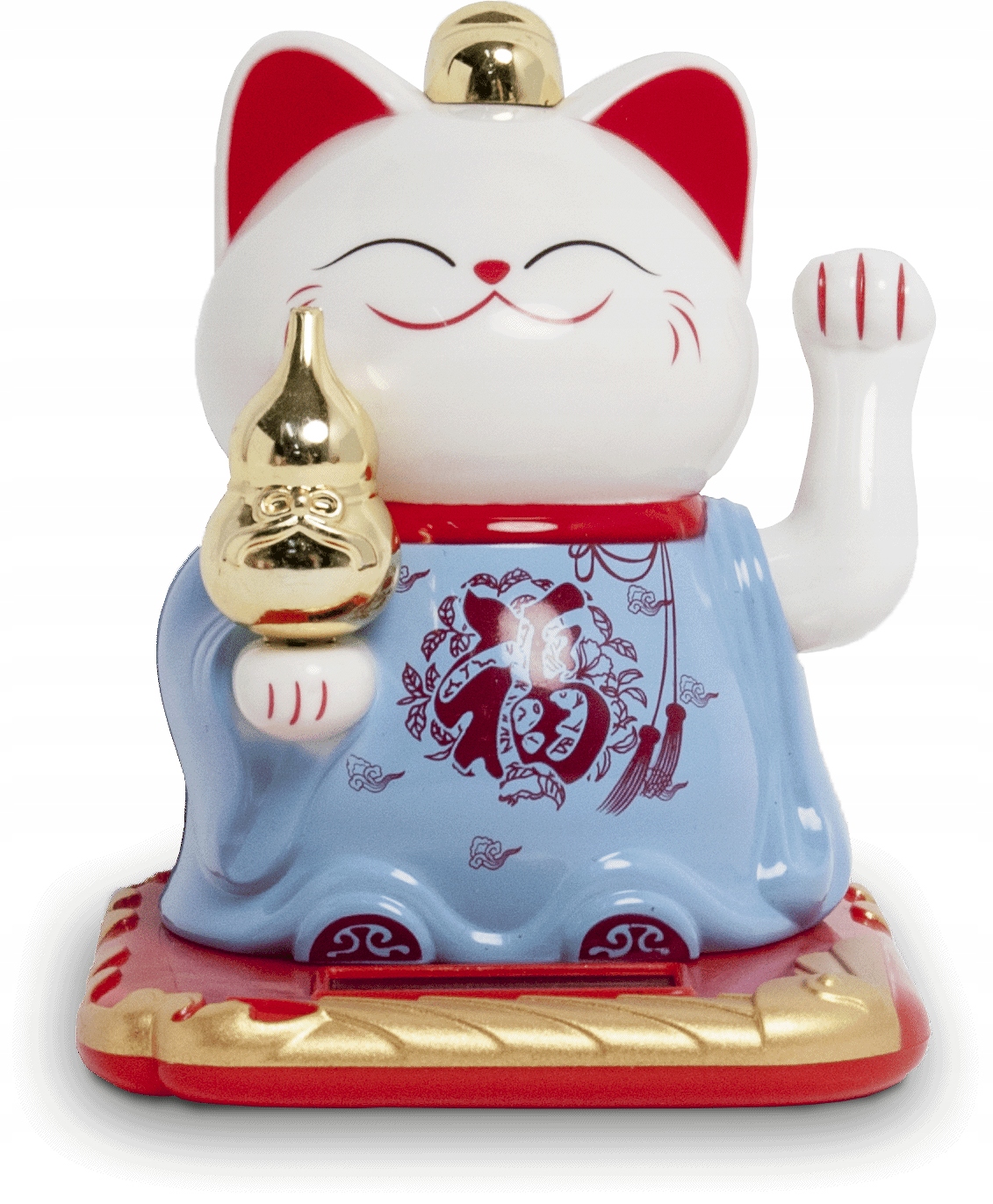 

Kotek szczęścia niebieski z solarem 9x10x10,5 cm