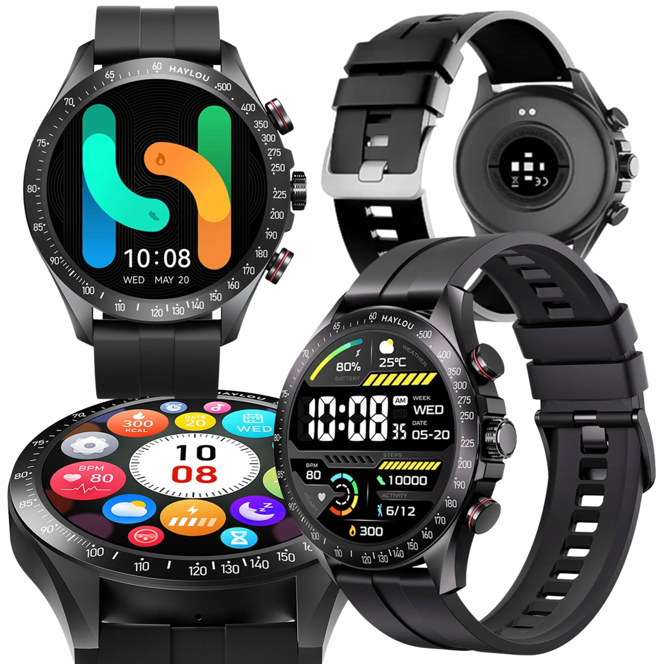 Smartwatch Haylou Solar Pro Czarny Amoled Rozmowy Bt 1.43" 105 Trybów Sport