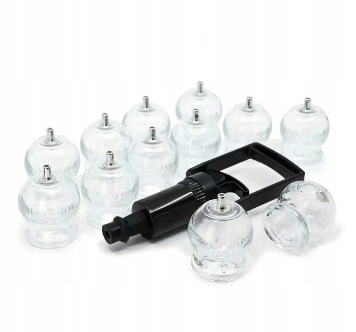 Bańki Szklane Bezogniowe 12 szt. Z Pompką