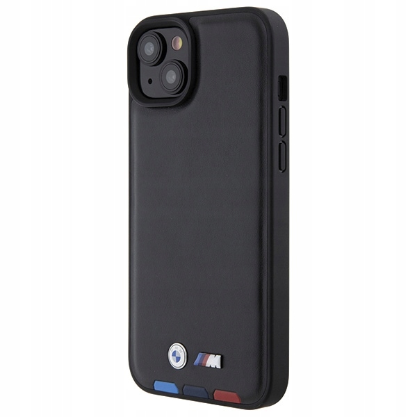 Bmw Etui Leather Stamp Tricolor Do Iphone 15 Plus 6.7 Do Apple Z Grawerem