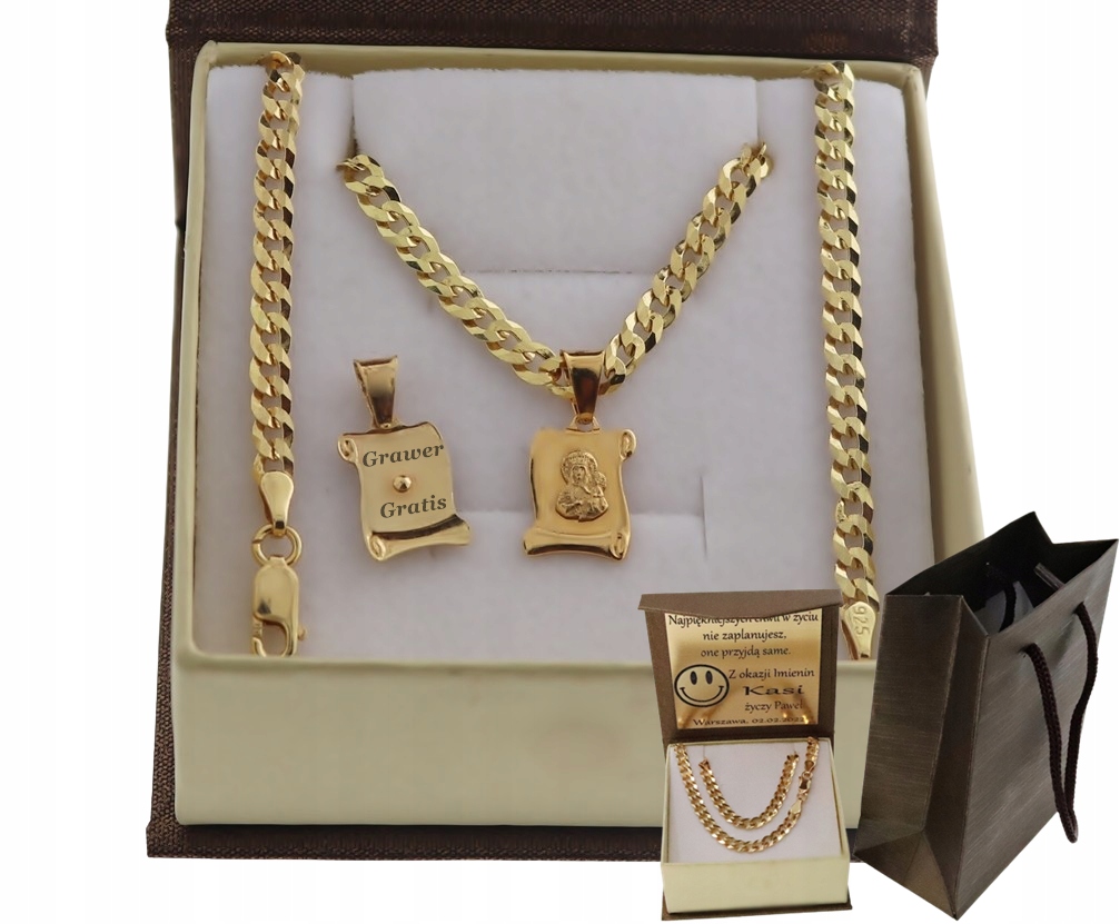 Zlatý Plný Řetízek Dámský Pancíř S Přívěskem Ryzost 925 585 14k Gravírování