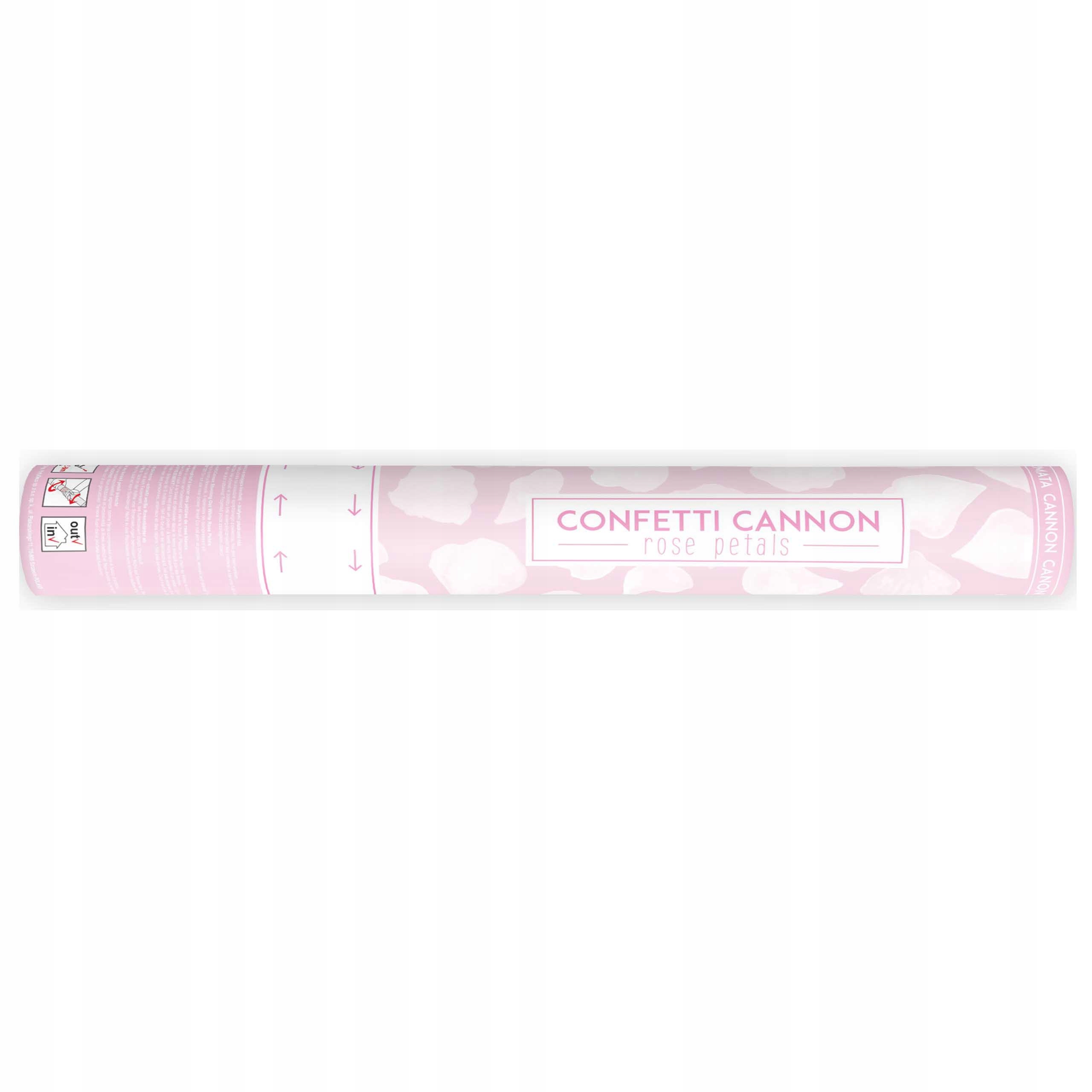 TUBY strzelające konfetti PŁATKI RÓŻ BIAŁE Wesele ŚLUB 40 cm 4 szt Kod producenta 25197