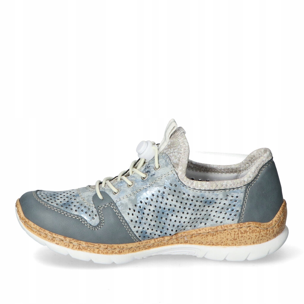 Półbuty Rieker N4255-12 Niebieskie lico 39 Marka Rieker