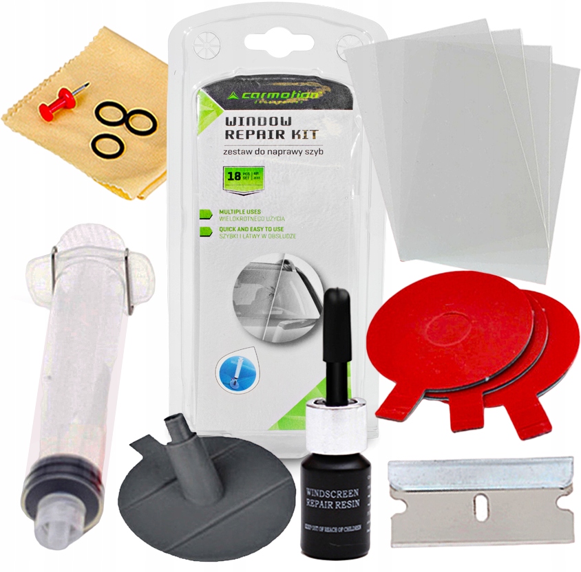 Zestaw Do Naprawy Czołowej Szyby Samochodowej Klej Na Odpryski Szyb Auta
