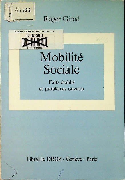 Mobilite sociale Roger Girod