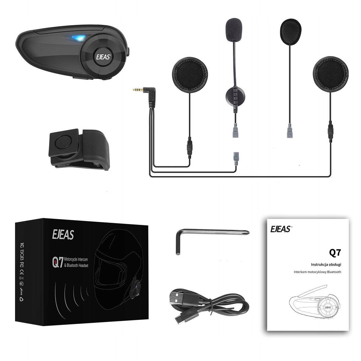 INTERKOM INTERCOM MOTOCYKLOWY EJEAS Q7 RADIO FM Manufacturer catalog number Q7