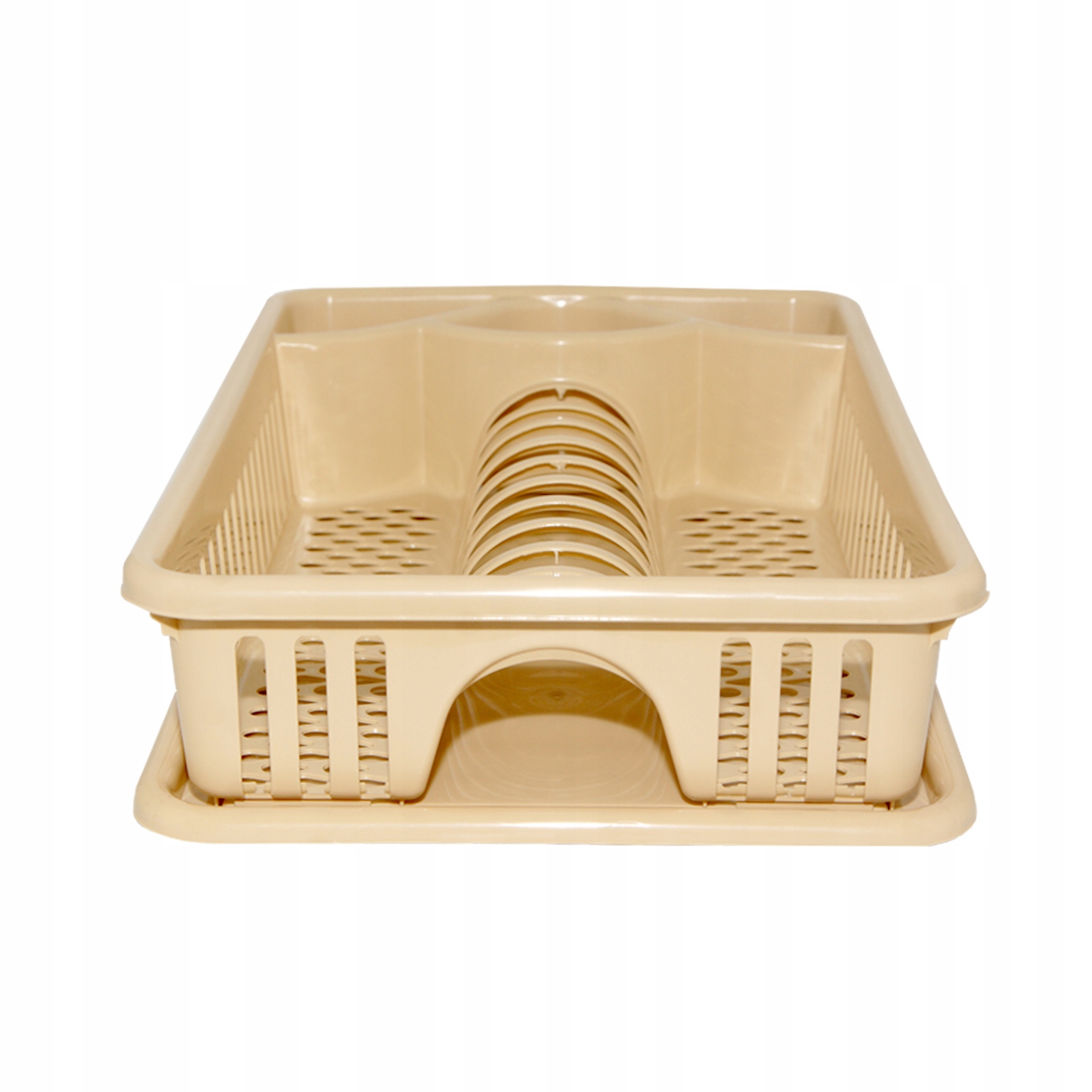 

Suszarka do naczyń Lux z ociekaczem i tacą beżowy