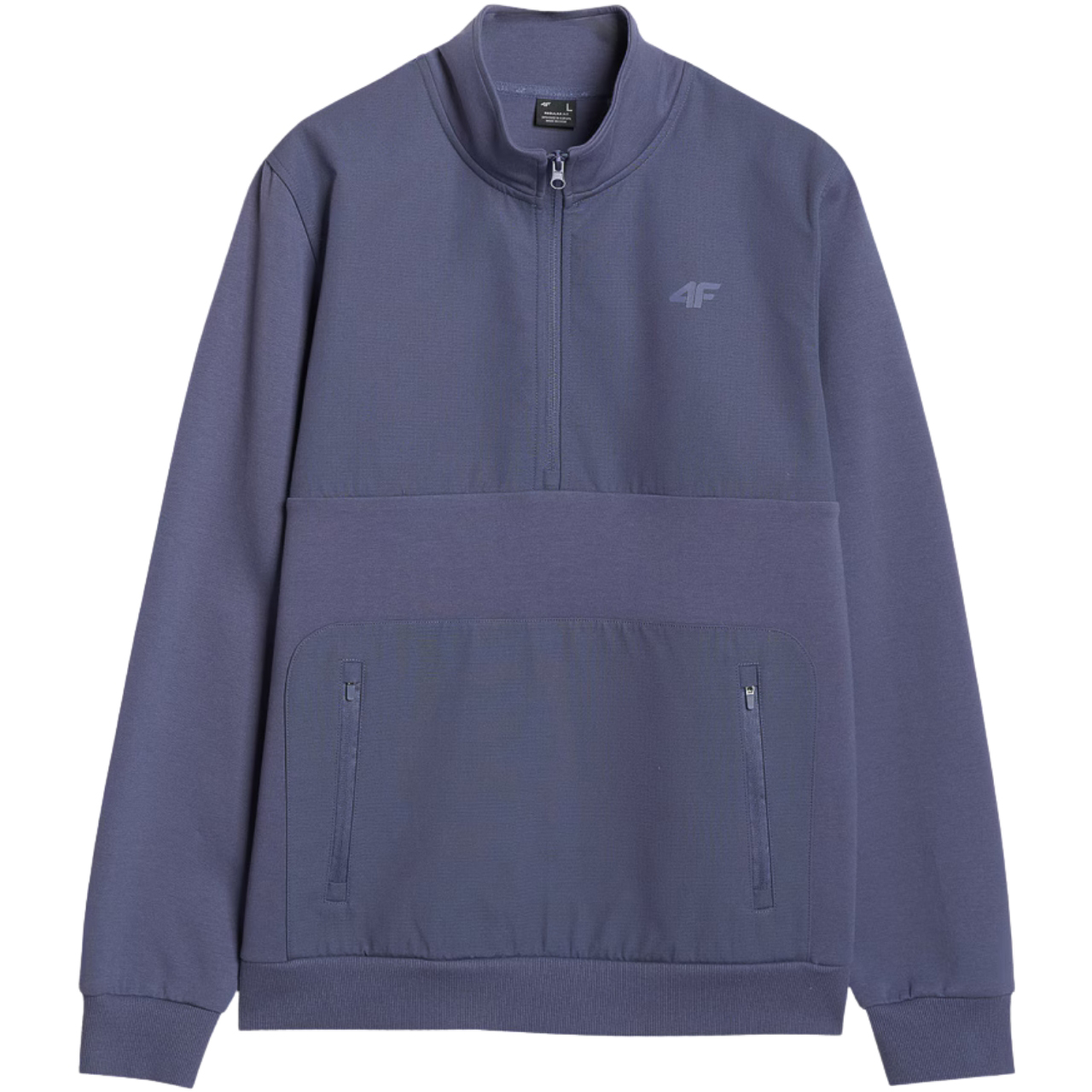 Pánská Mikina 4F Dresová bez kapuce Klokanka se stojáčkem Lehká Pohodlná vel XL