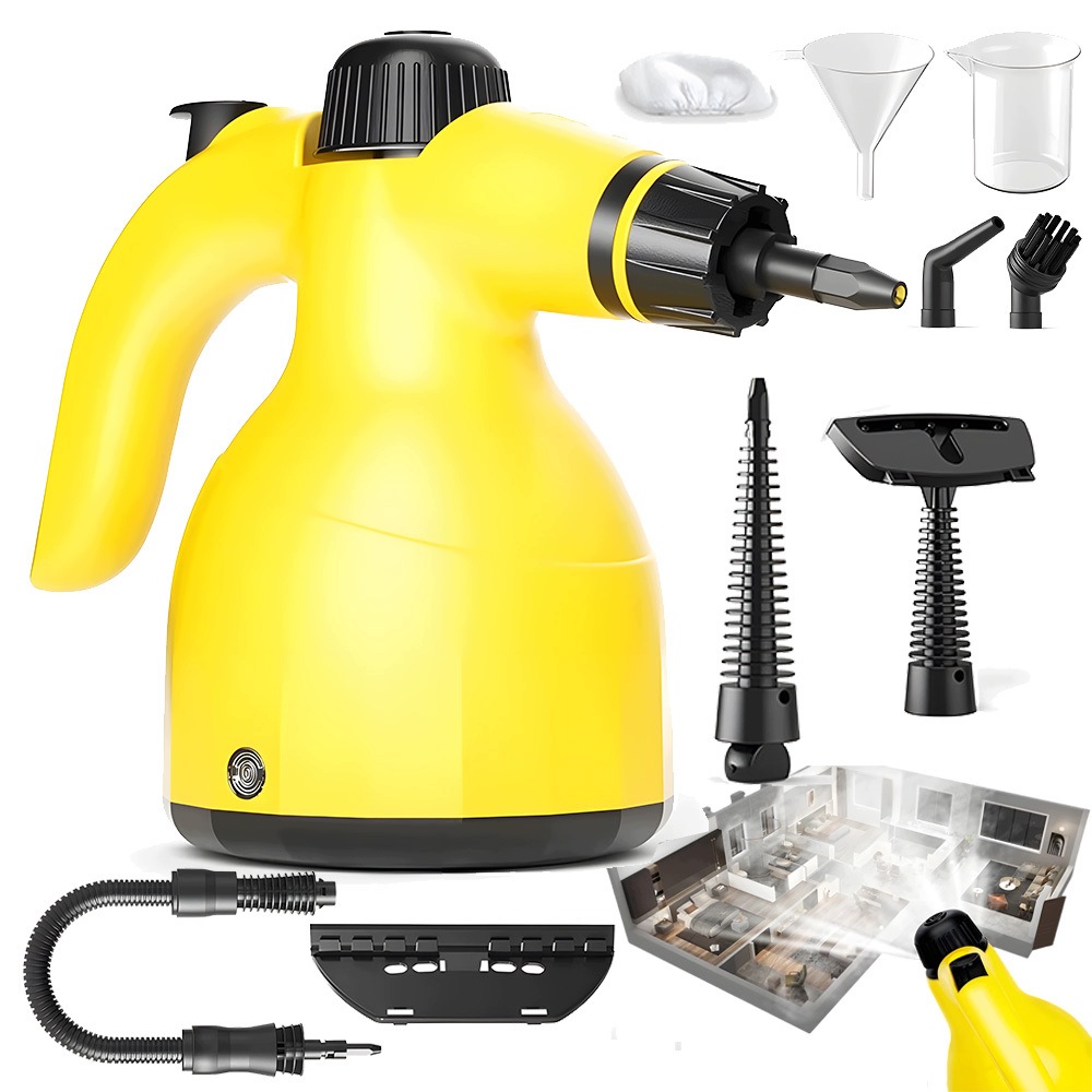 Parní Čistič Oken, Čistič Spár, Ruční Napařovač, 1000 W, 350 ML, Silný Set