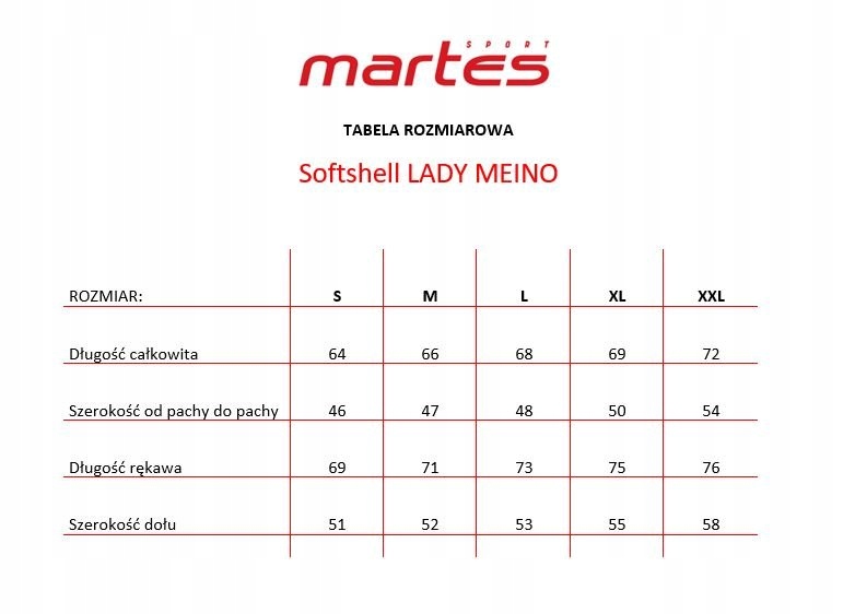 DAMSKA KURTKA SOFTSHELL LADY MEINO MARTES XL Rozmiar XL