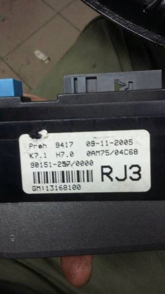 PANEL air conditioning devices 13168100 OPEL ASTRA H