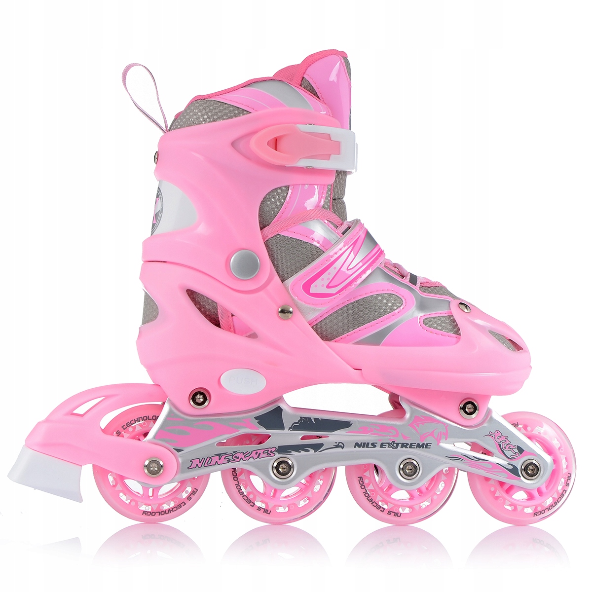 ROLKI DLA MŁODZIEŻY REGULOWANE ŁYŻWOROLKI 39-42 Materiał zewnętrzny siateczka (mesh)