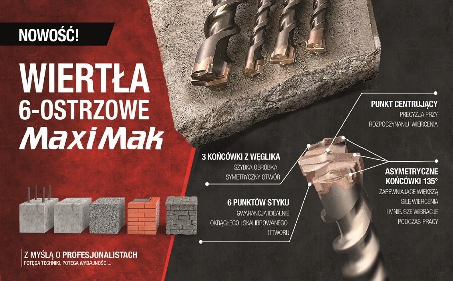 MAKITA WIERTŁO SDS MAX 45x 400x 540mm MAXI MAK 6-O