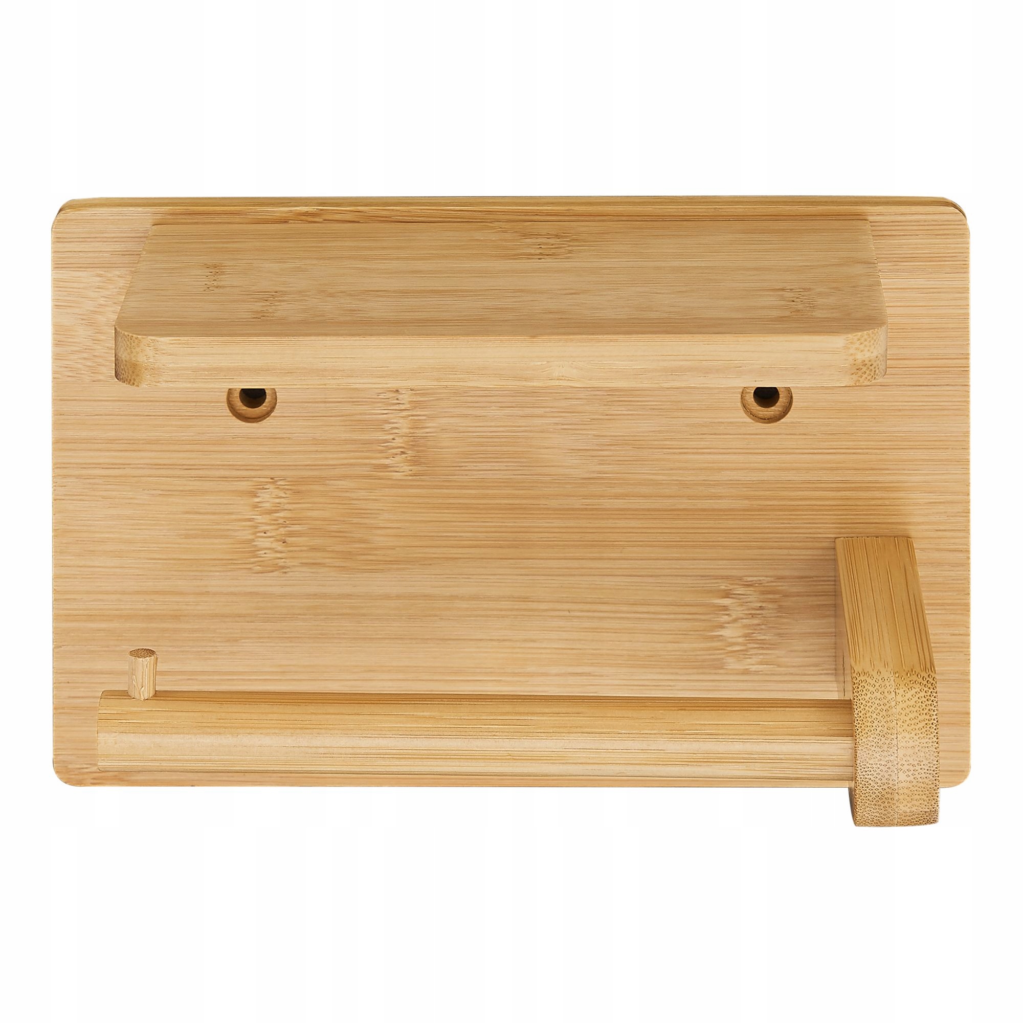 WIESZAK UCHWYT NA PAPIER TOALETOWY Z PÓŁKĄ bambus Rodzaj ścienne