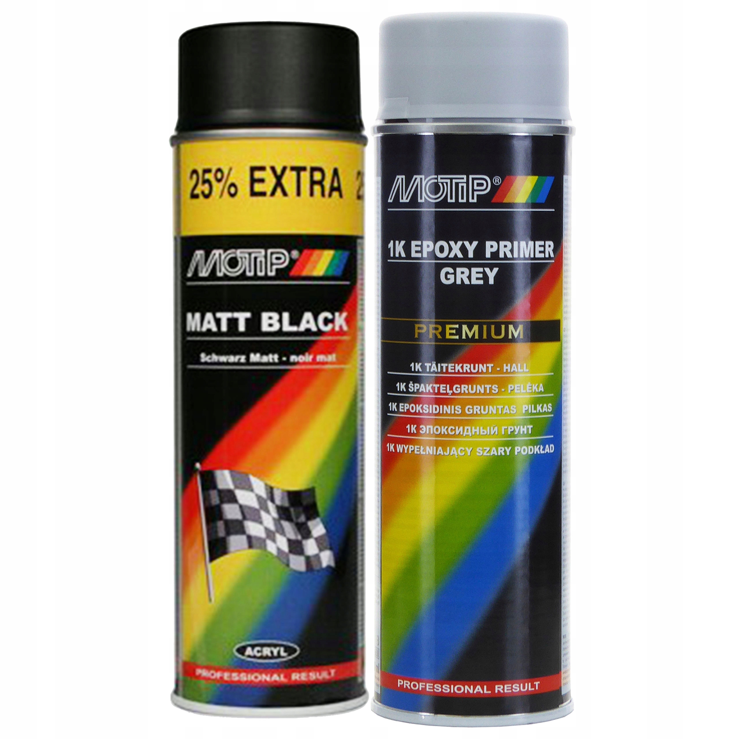 Motip 004006 czarny mat podkład epoksydowy 1K zestaw spray