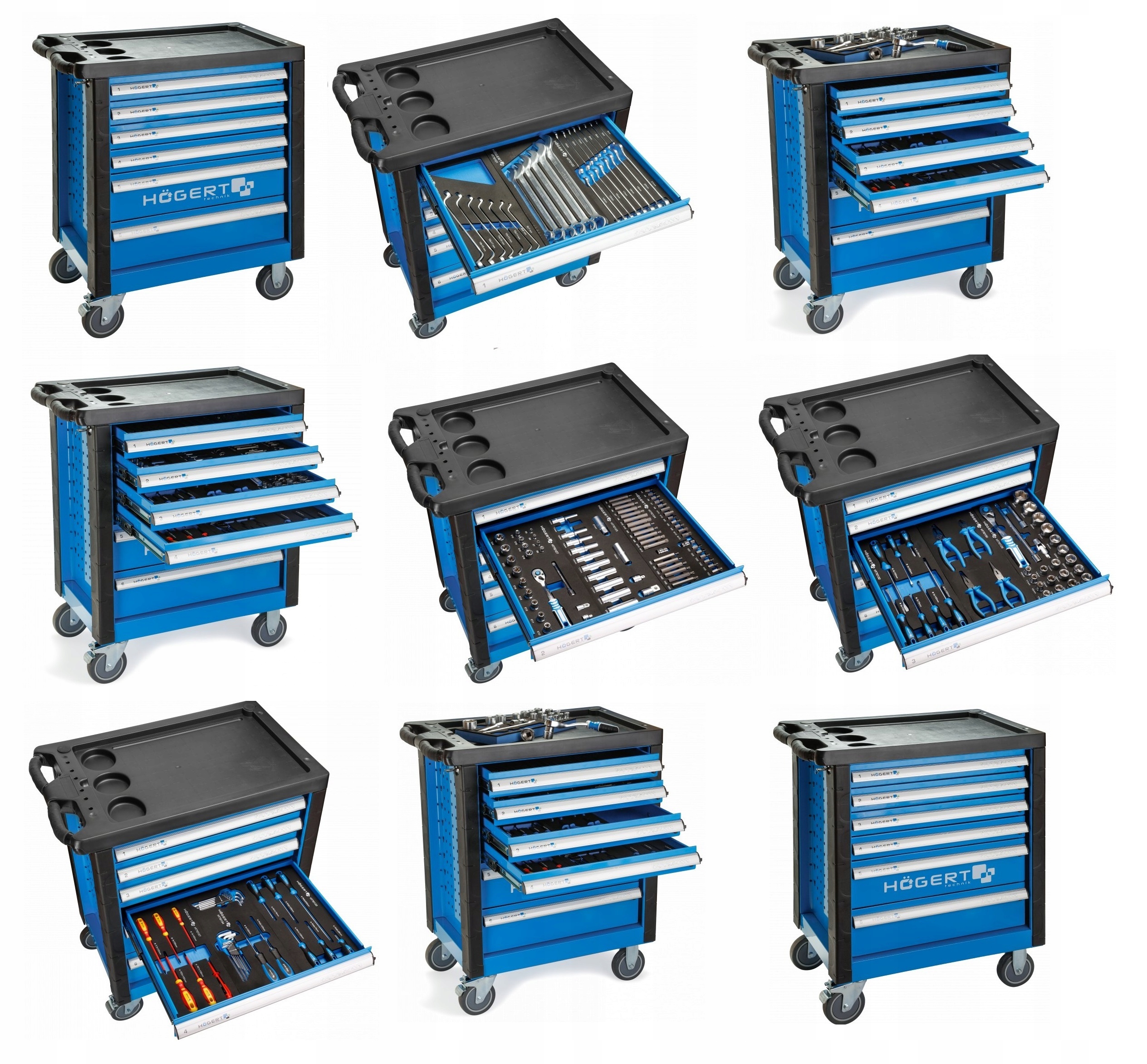 Тележка для мастерской с оборудованием 171 el HOGERT