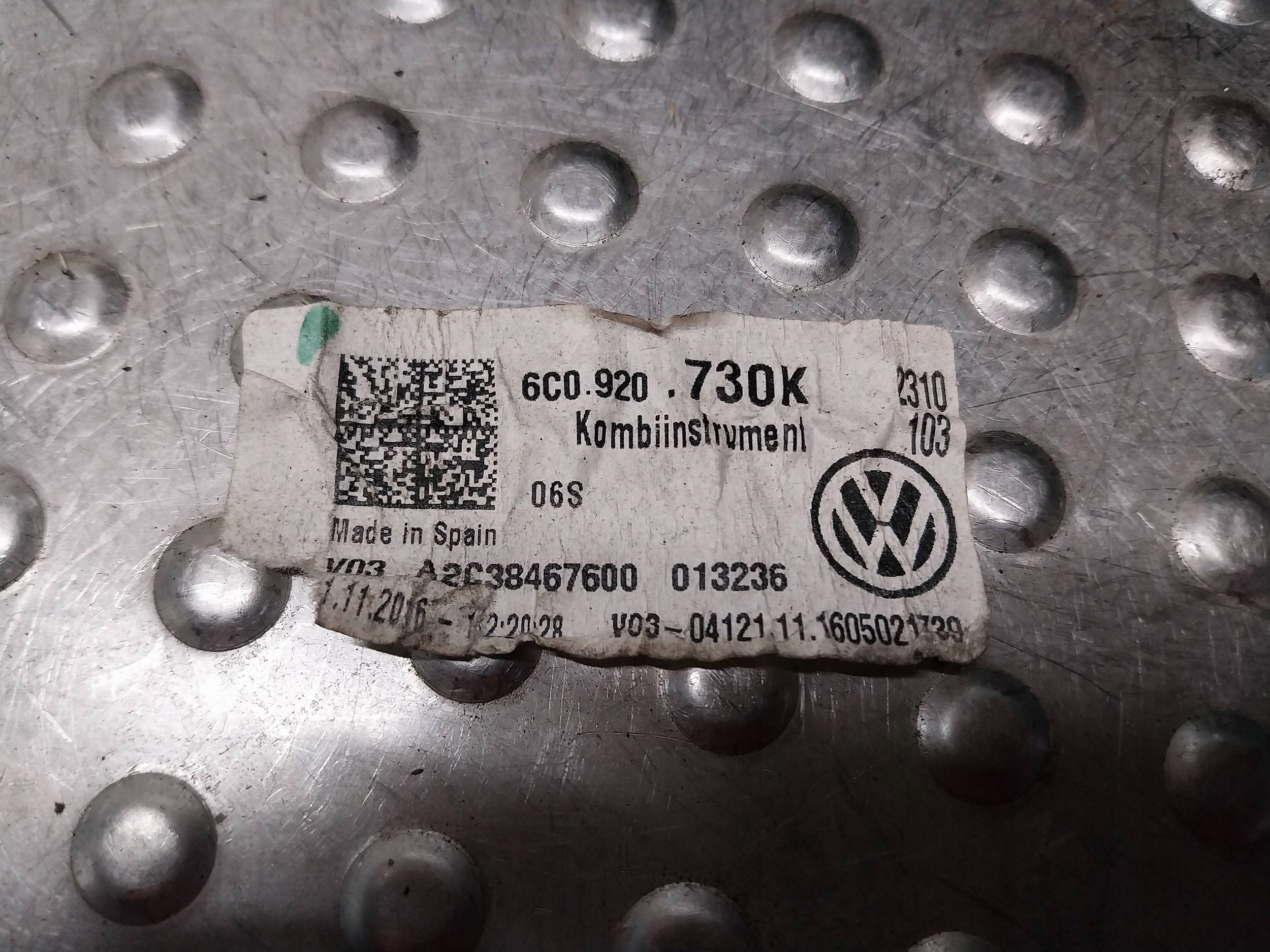 dials dials 6C0920730K VW POLO V 6C