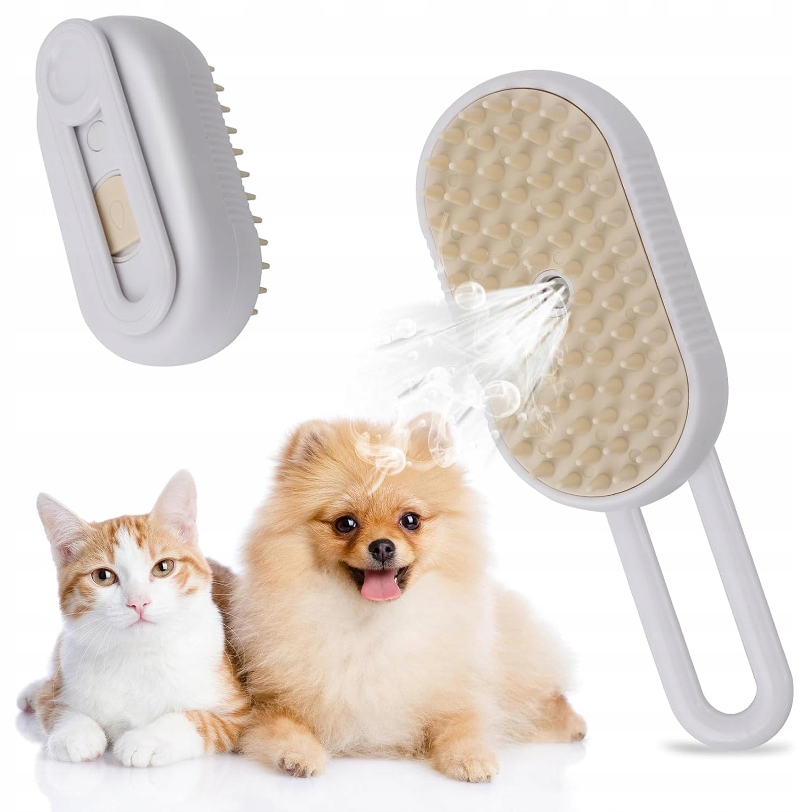 Levně Parní Kartáč Pro Domácí Zvířata Kočky A Psi, 3V1, Funkce Snadné Použití