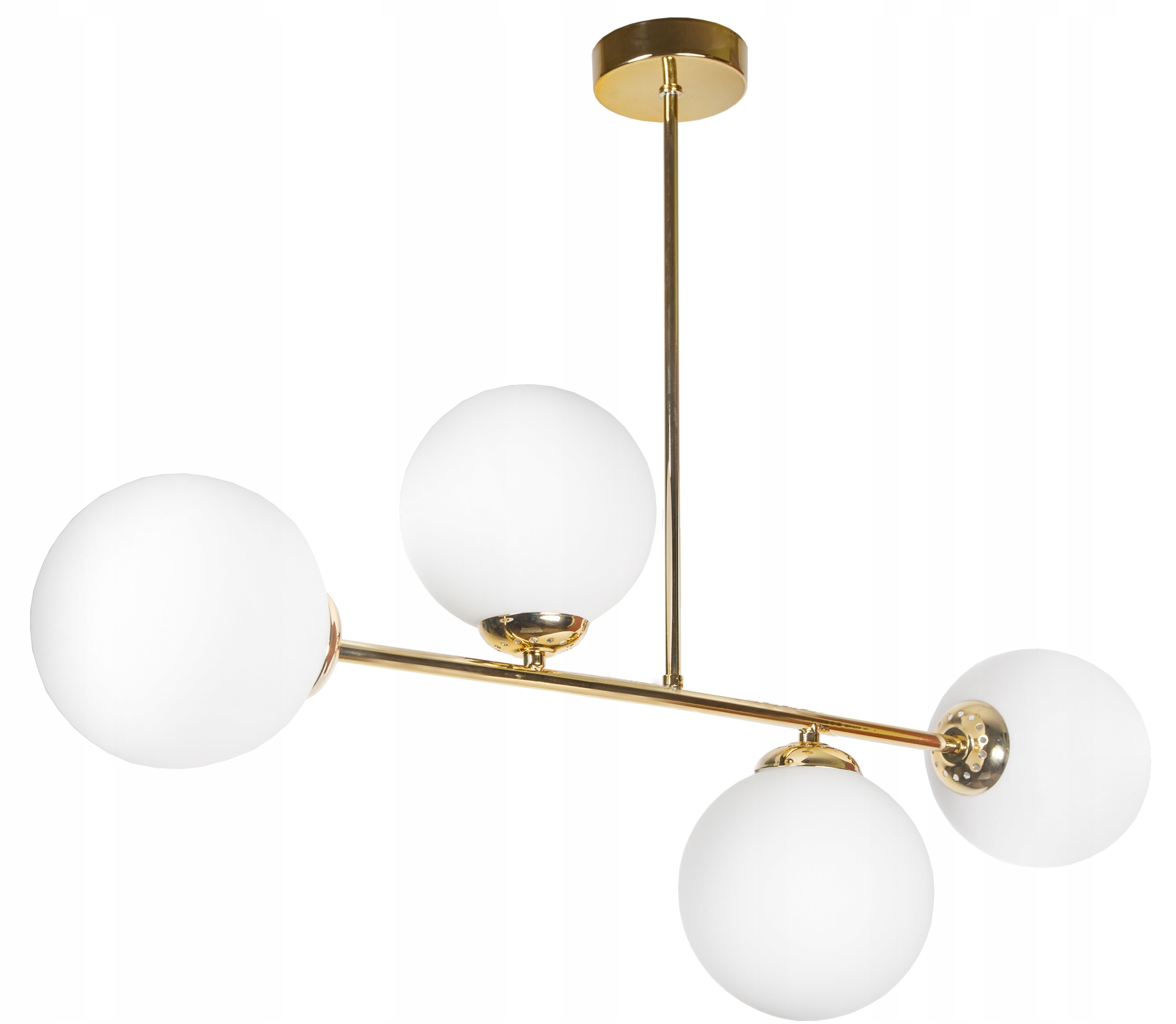 

Lampa Wisząca Sufitowa Żyrandol Złota Kule Led