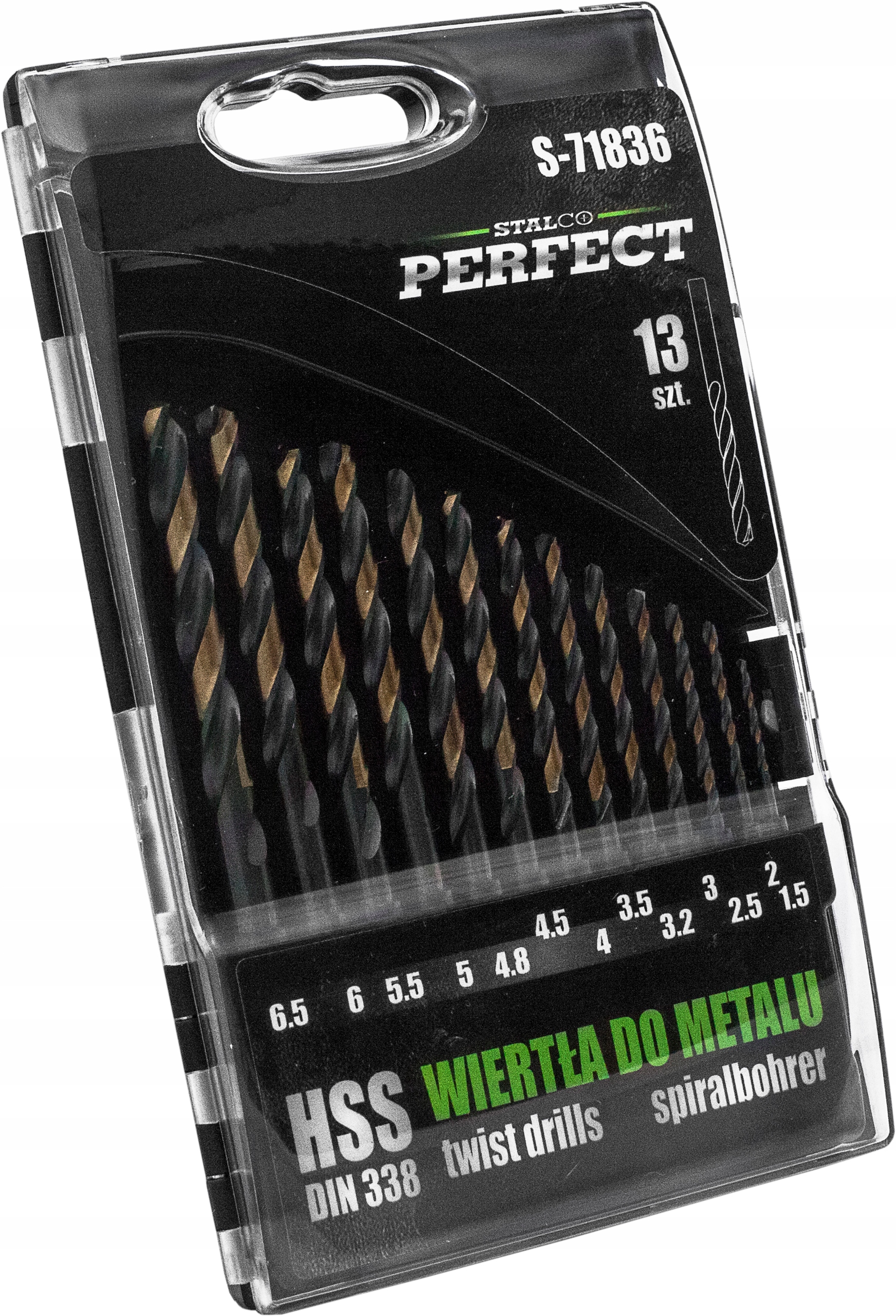 

Wiertła do metalu 1.5-6.5mm 13szt. perfect