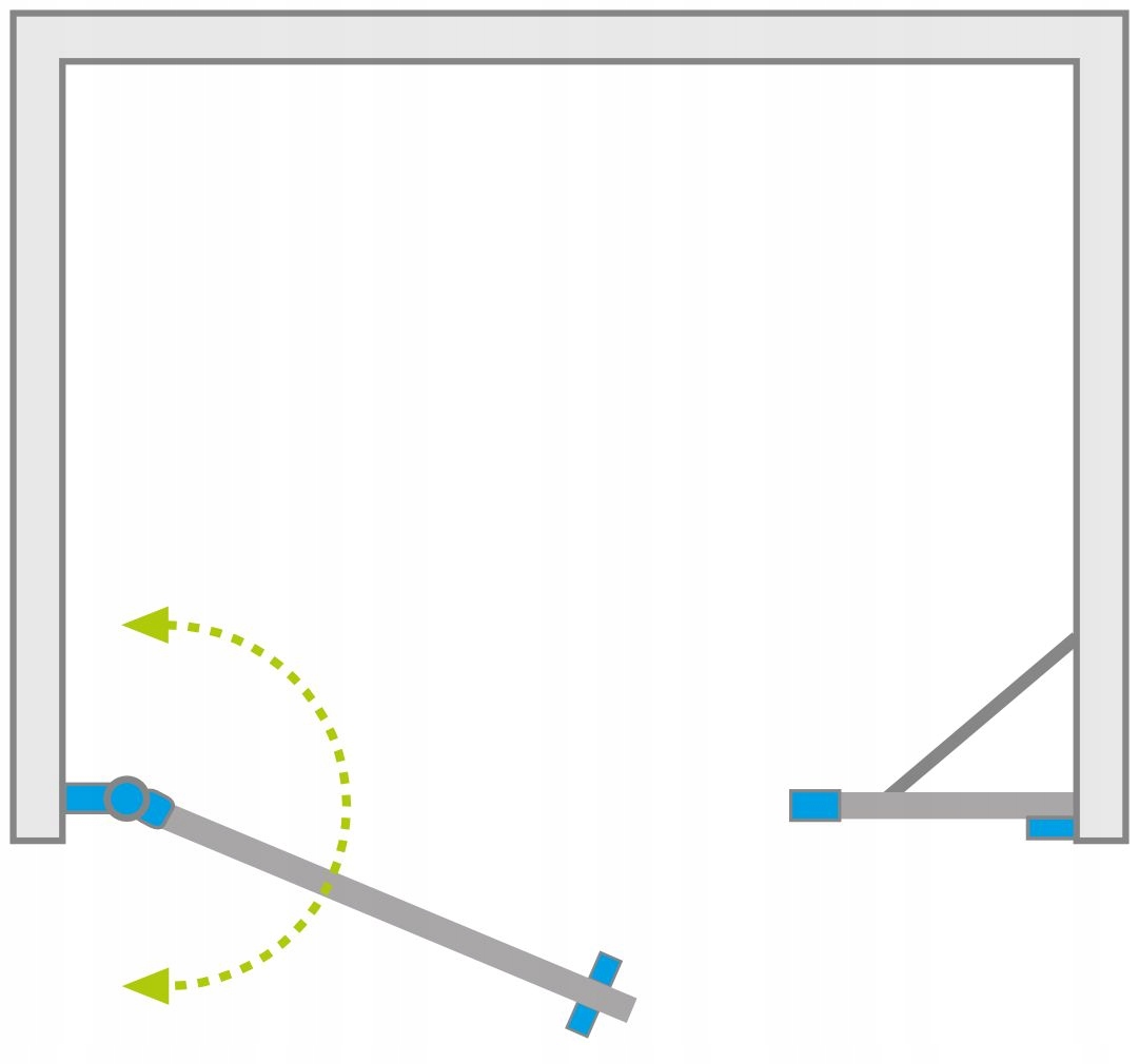 Drzwi prysznicowe szklane prysznic 100 L brązowe Wysokość produktu 197 cm
