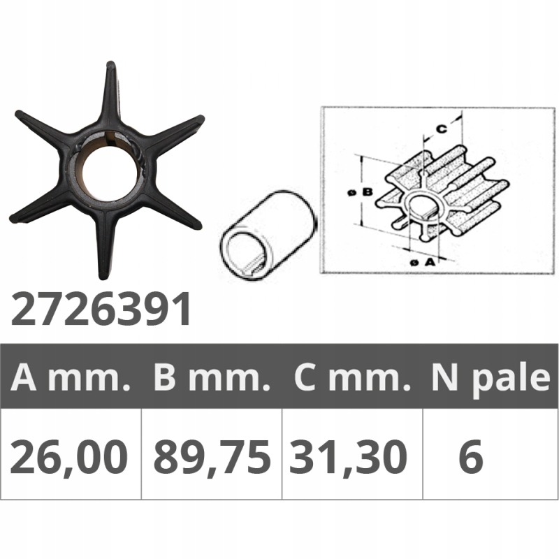 Wirnik Honda, 175-225 Km, 43490