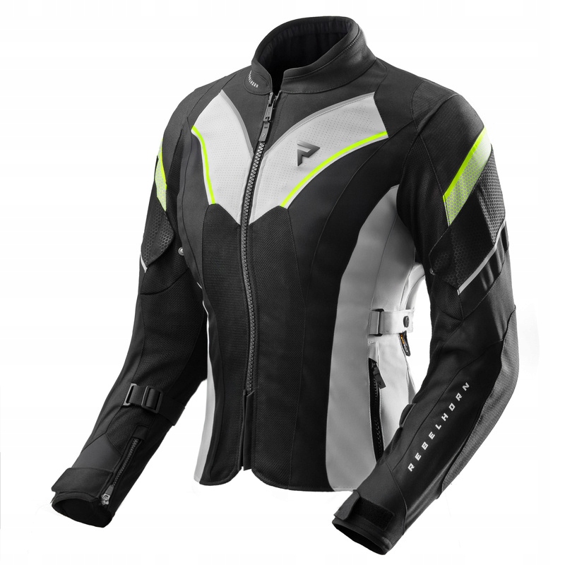 Dámska Textilná Motocyklová Bunda Rebelhorn Hiflow 5 Black Grey Fluo S