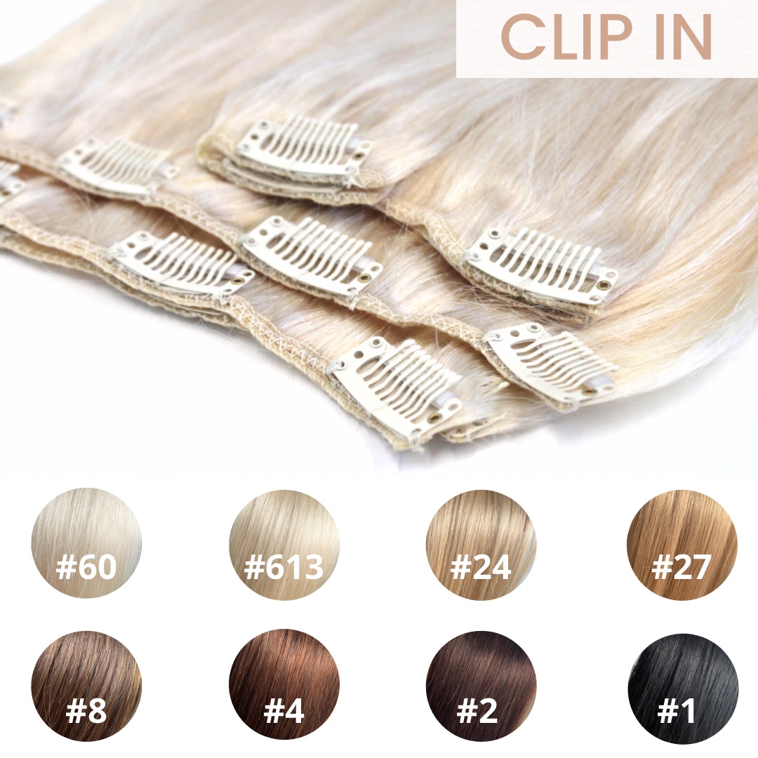 Clip In Dopinka Sada 7 Pásků Přírodní Vlasy 40