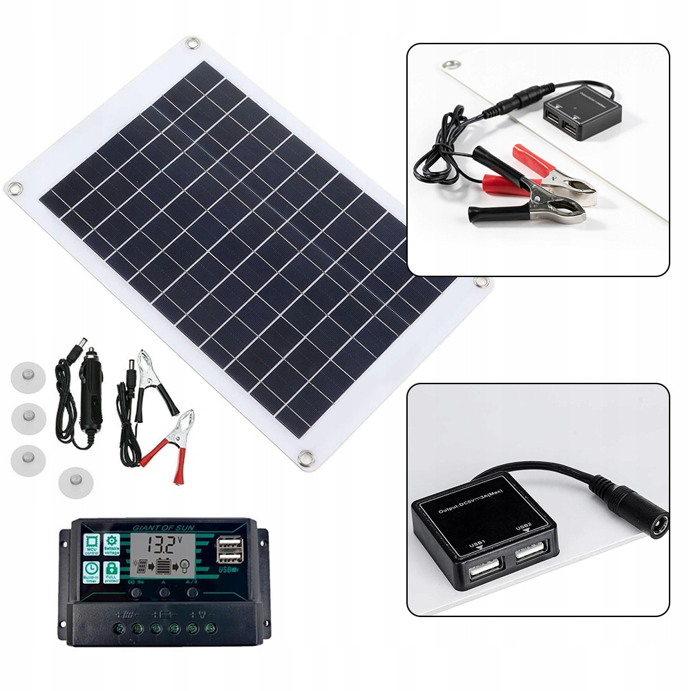 Přenosný Fotovoltaický Panel 20W 18V Pro Pozemek A Rekreační Dům