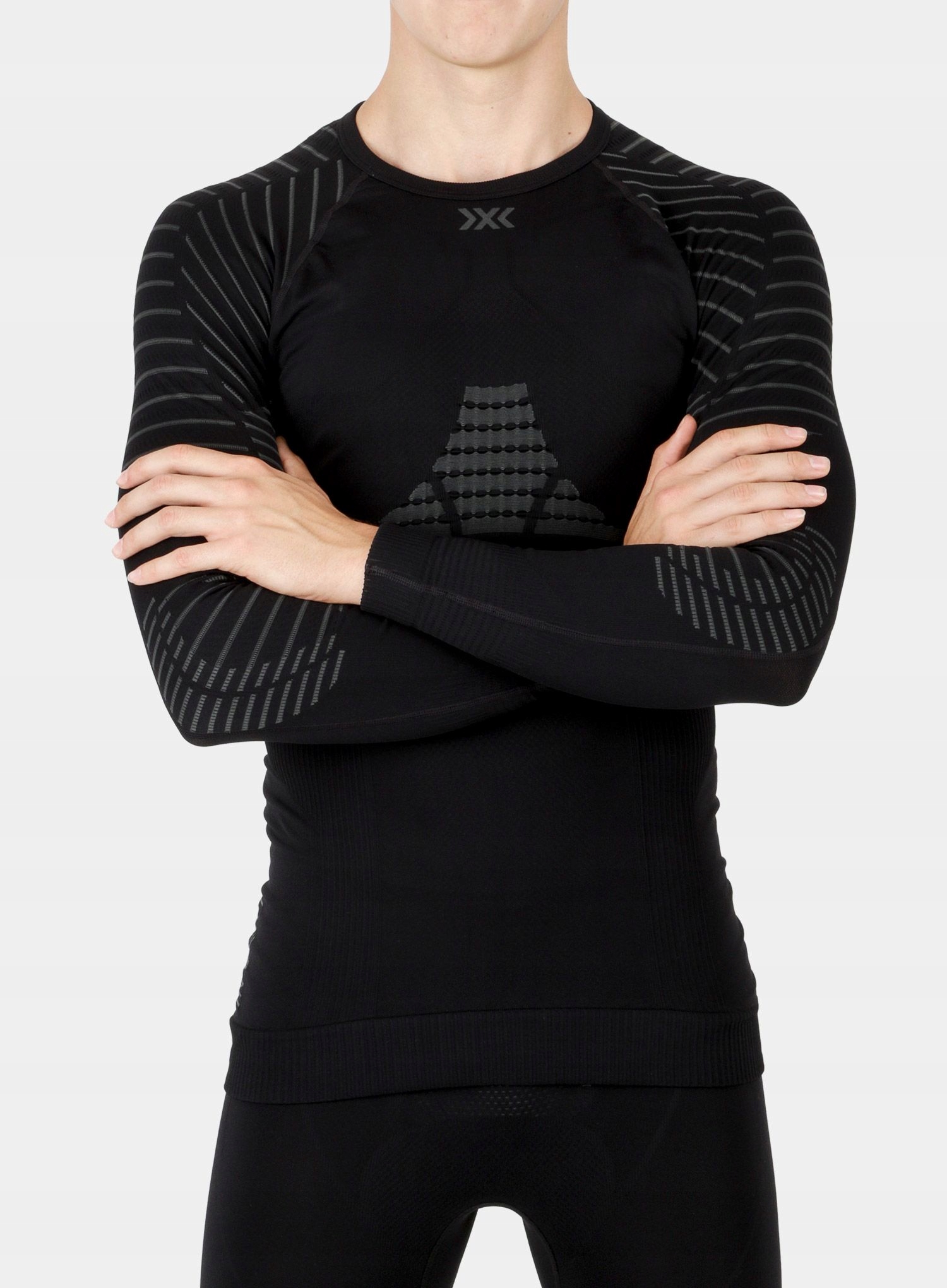 Bluza X-Bionic Invent 4.0 Shirt Round Neck Sg L/s black/charcoal XXL