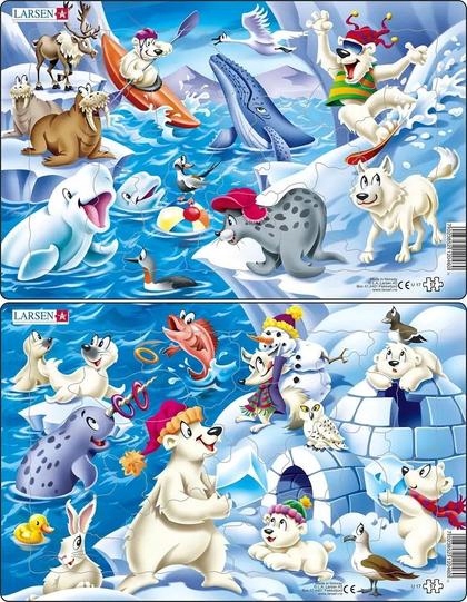 Puzzle Zvieratá v Arktíde Midi /Larsen