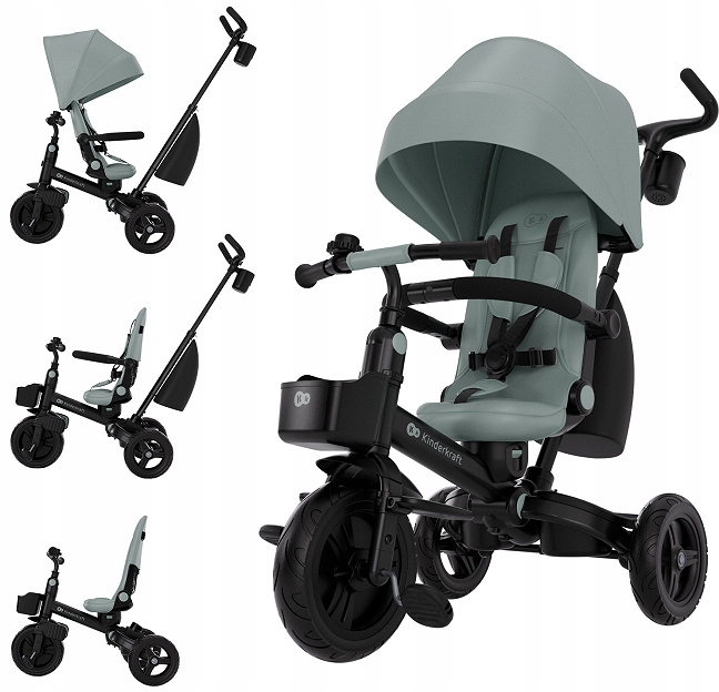 Kinderkraft Aveo 2 Plus Rowerek Dziecięcy Rower Trójkołowy 6w1 Green