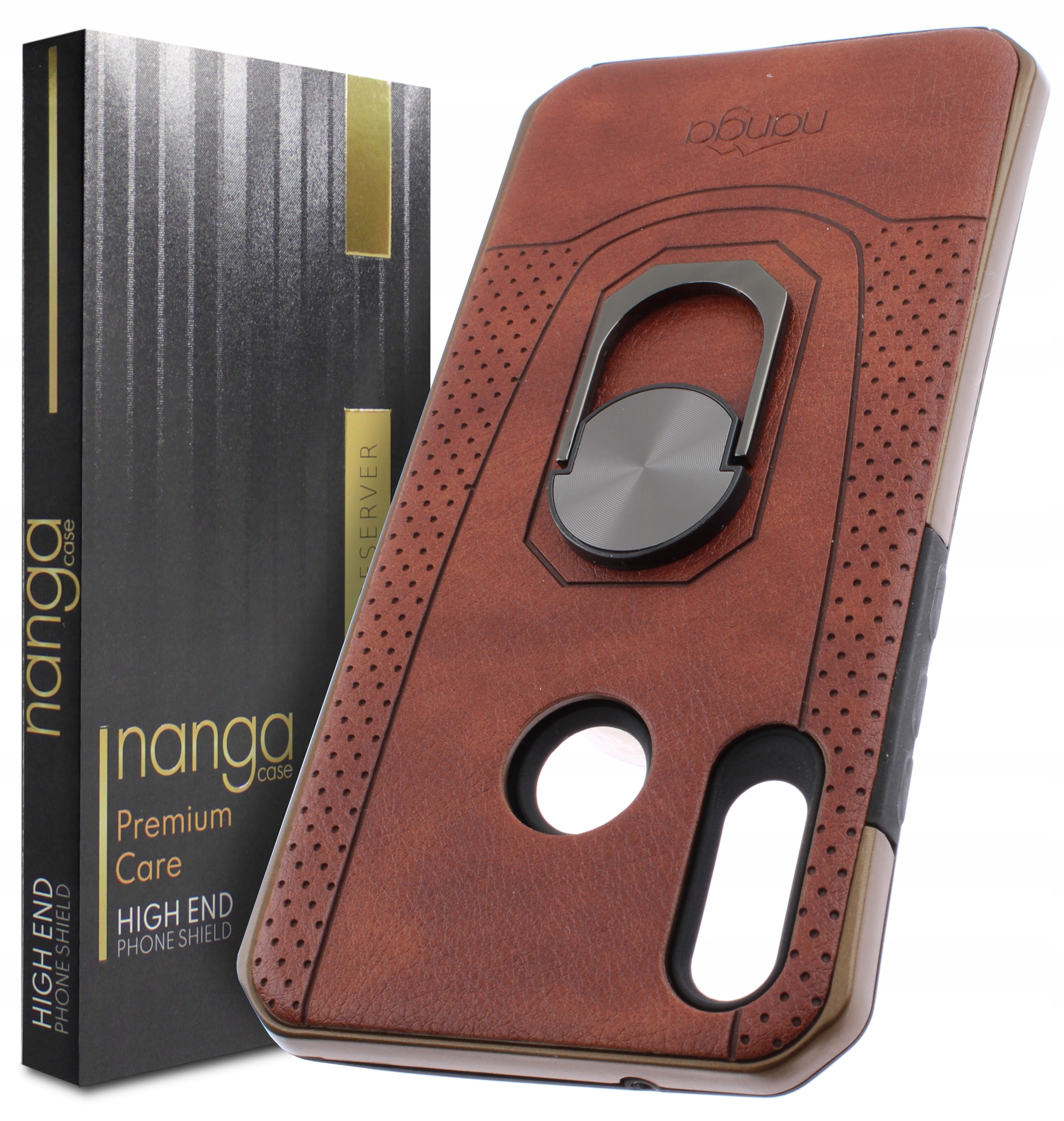 

Etui Ze Skóry Vintage Ring Do Galaxy A20E Brąz