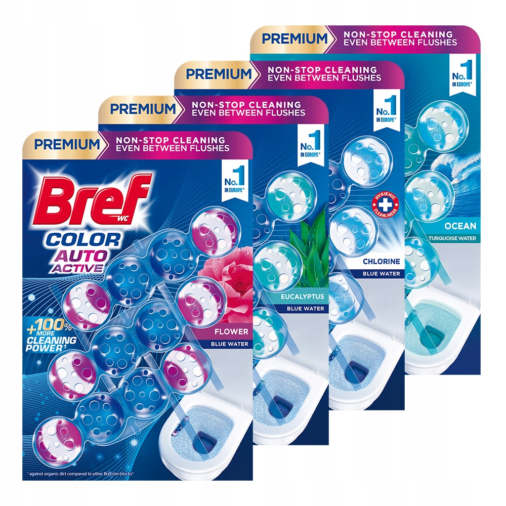Bref Color Auto Active závěs na Wc Mix 3x50g x4