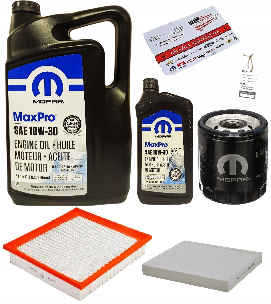 MOPAR 10W30 + FILTRY DODGE JOURNEY 3,5 2009-2010