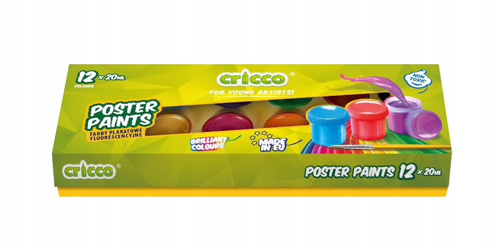 

Farby Plakatowe Cricco 20ML 12-KOL.