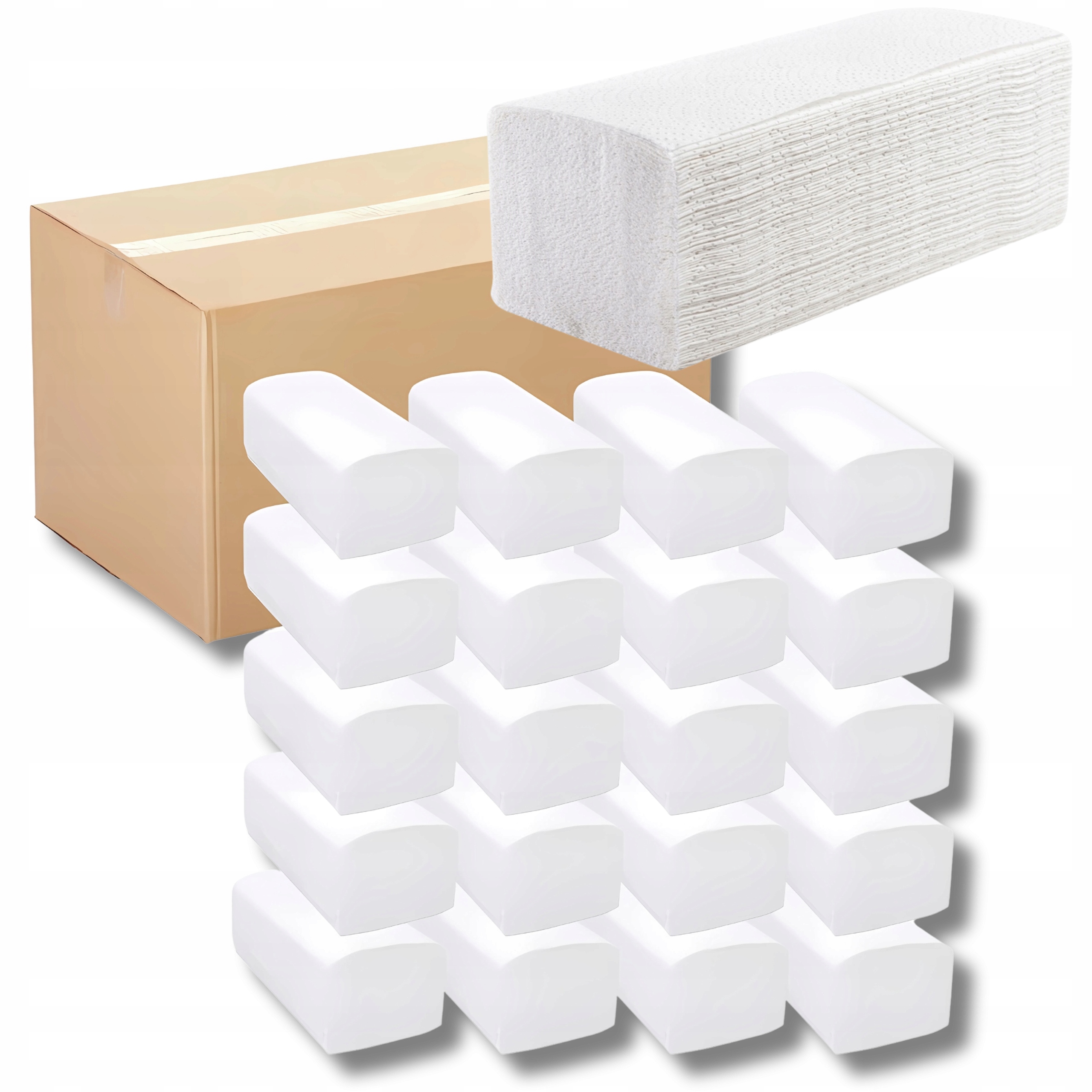 Levně Papírový ručník Bílá Makulatura Tlustý Zz 4000 listů 25H X 20 cm