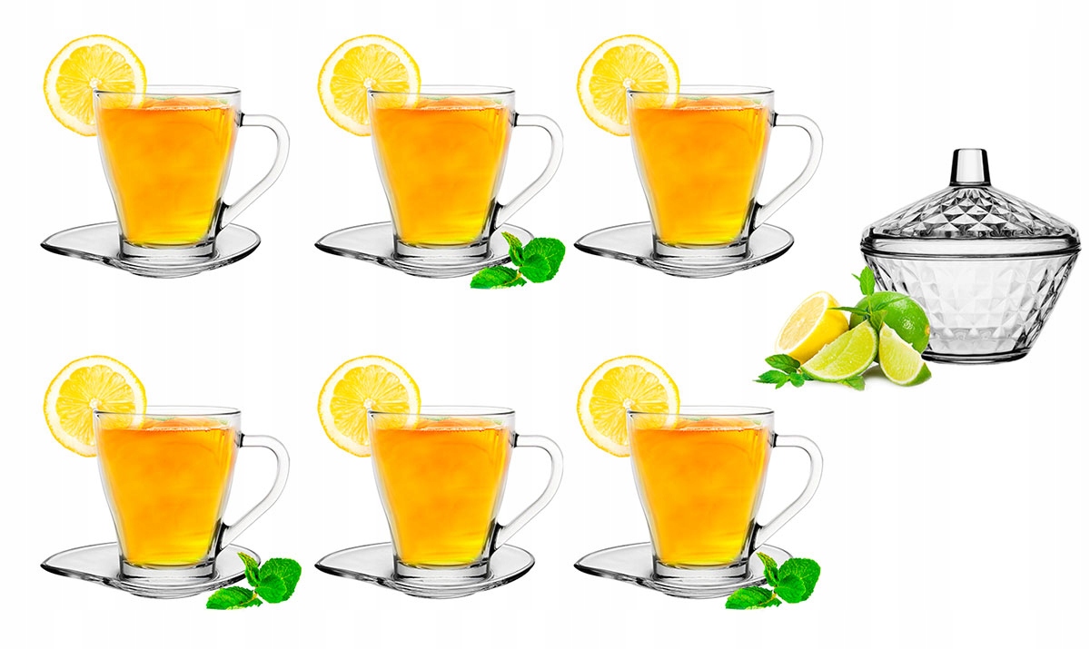 

6x Kubek Limon 240ml Ze Spodkiem Cukiernica