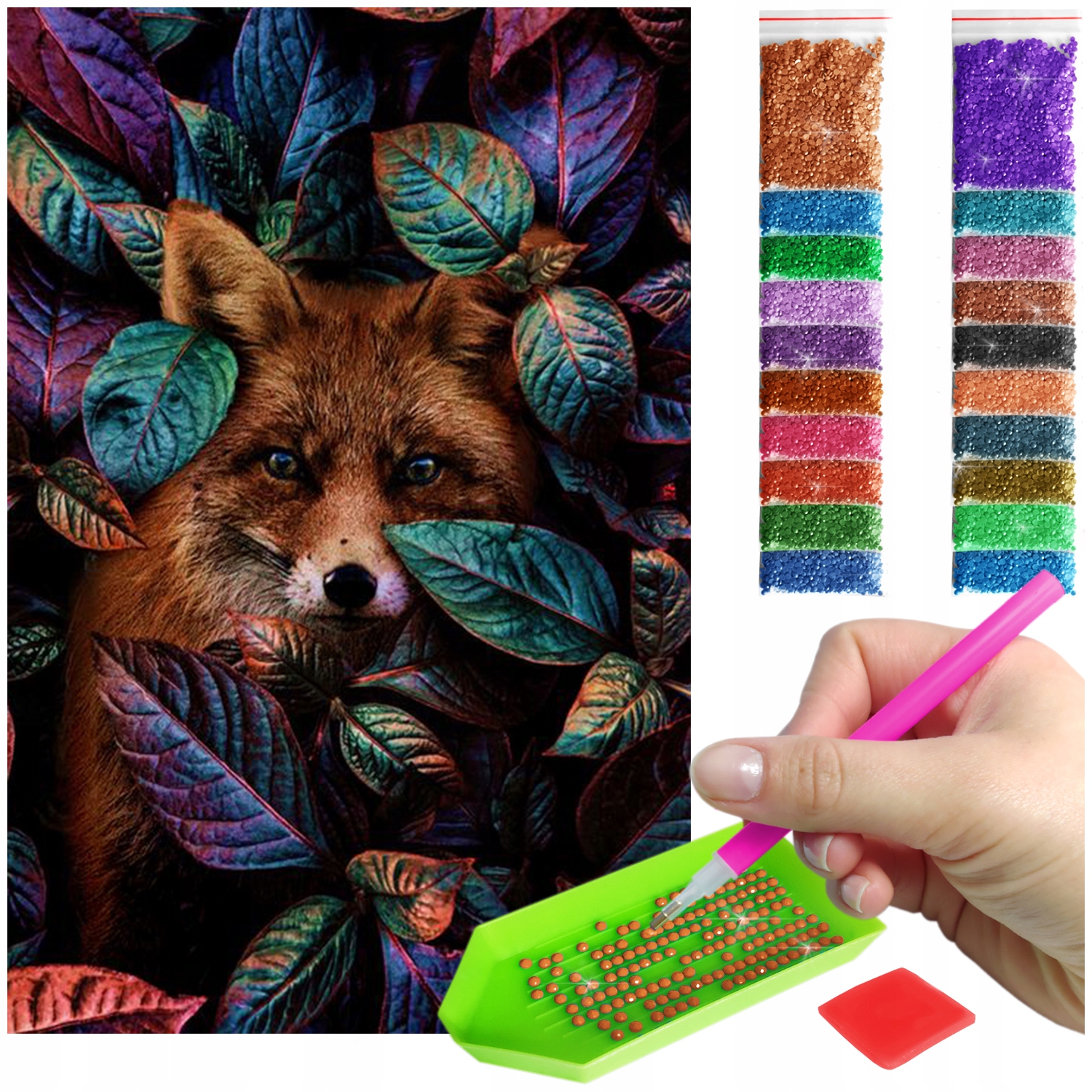 Haft Diamentový Velký 60x40cm Diamond Painting Mozaika Diamentové Příslušenství